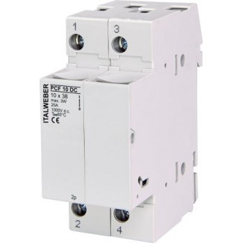 Soclu Bipolar Siguranțe Fuzibile 10,3 x 38 mm 25A 1000V cc